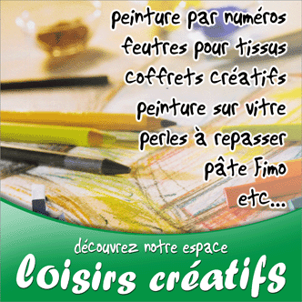 loisirs creatifs, arts plastiques, perles a repasser, coffrets creatifs, peinture par numeros, pate fimo cuire au four, gouache, pinceaux, craies grasses, activites creatirces pour les enfants