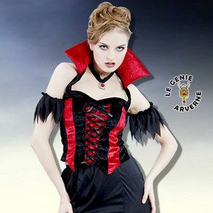 Genie Halloween Costumes on Robe Vampire Rouge Et Noire Luxe Prix  44 70