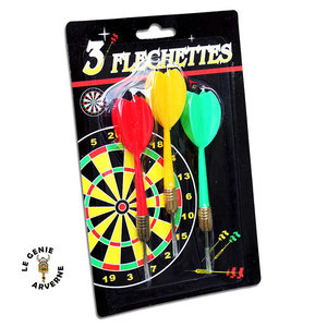 Jeu de 3 fléchettes professionnelles avec pointe en acier