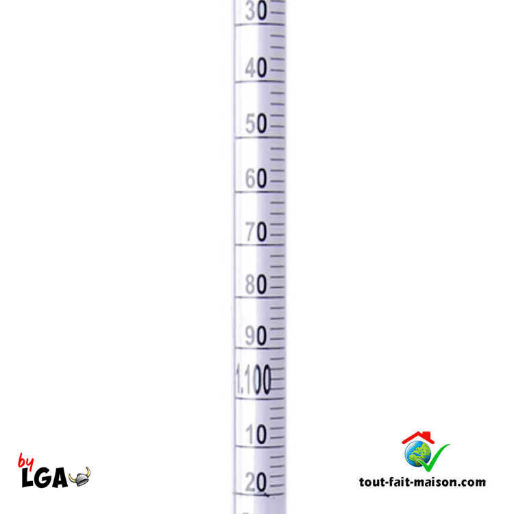 Densimètre à bière (taux alcool) 2 échelles