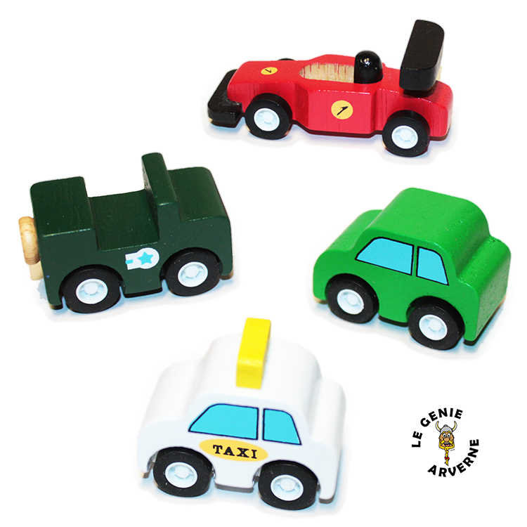 Voiture en bois jouet - Véhicule jouet, petite voitures jouets