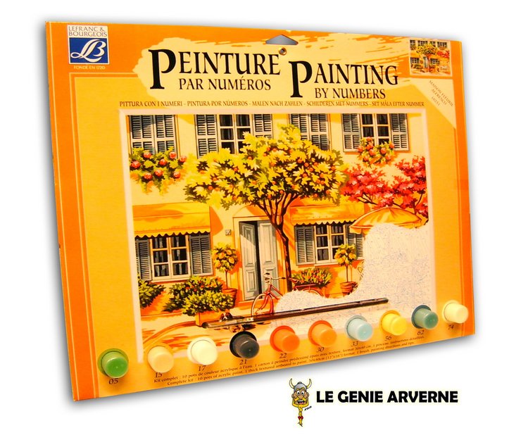 Kit de peinture à l'huile par numéros pour adultes (cadre en Kit de peinture à l'huile par numéros pour adultes (cadre en