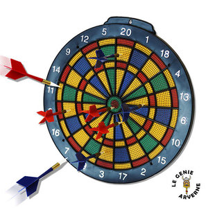 Jeu de Fléchettes et Cible 30cm