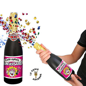 Bouteille Champagne Confettis Anniversaire Bouteille Champagne Confettis Anniversaire