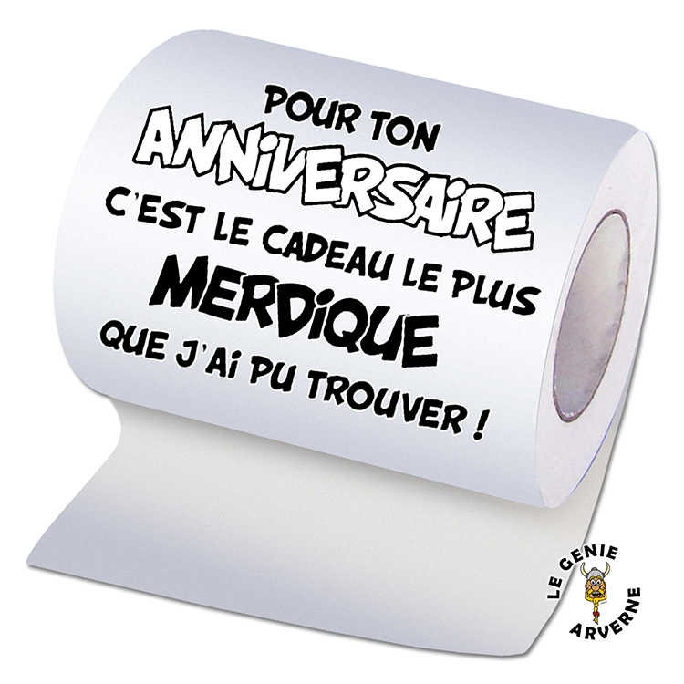 Papier WC - Anniversaire Cadeau Merdique