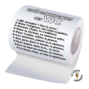 Papier WC - Les dix commandements