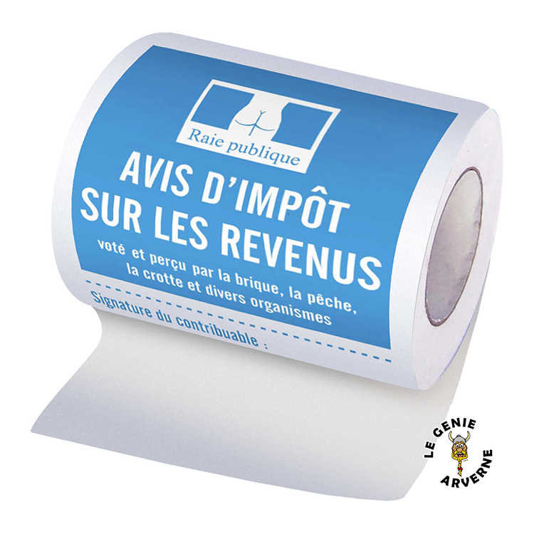 Papier WC - Avis d'impôt sur les revenus