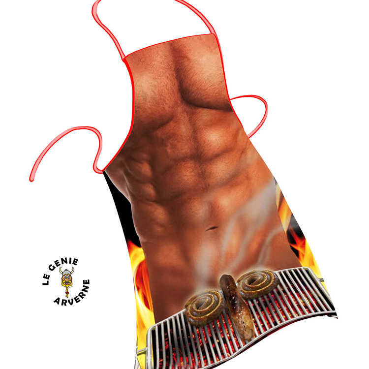 Tablier humoristique coquin homme sexy et coq drole marrant barbecue -  Totalcadeau