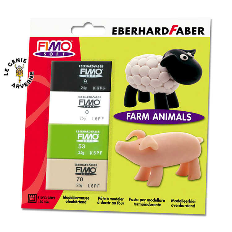 Kit Découverte Pâte Fimo - Animaux de la Ferme