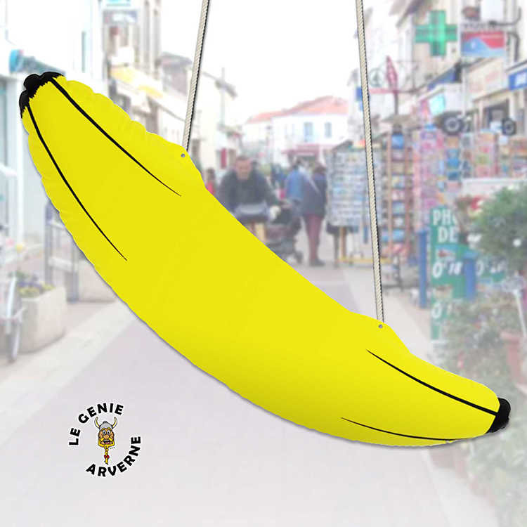 Oblique Unique® Banane gonflable - Jouet de bain pour piscine et plage - 64  cm - Pour l'été - Carnaval - Décoration de fête à thème - Jaune